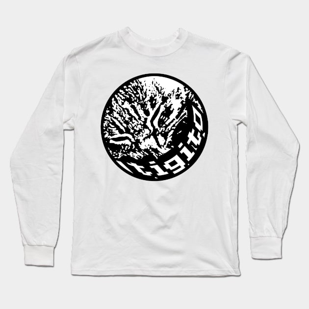 Tigita Sleeping Cat Logo Zzz Long Sleeve T-Shirt by tigita